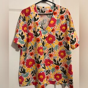 Crosby Floral V-Neck Blouse